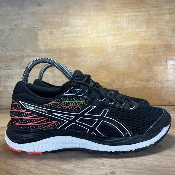 Asics Gel Cumulus 21 Womens Size 7 (5.5Y) Running Shoes Sneakers Black Green - Picture 1 of 8